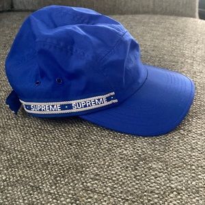 Blue nylon Supreme hat